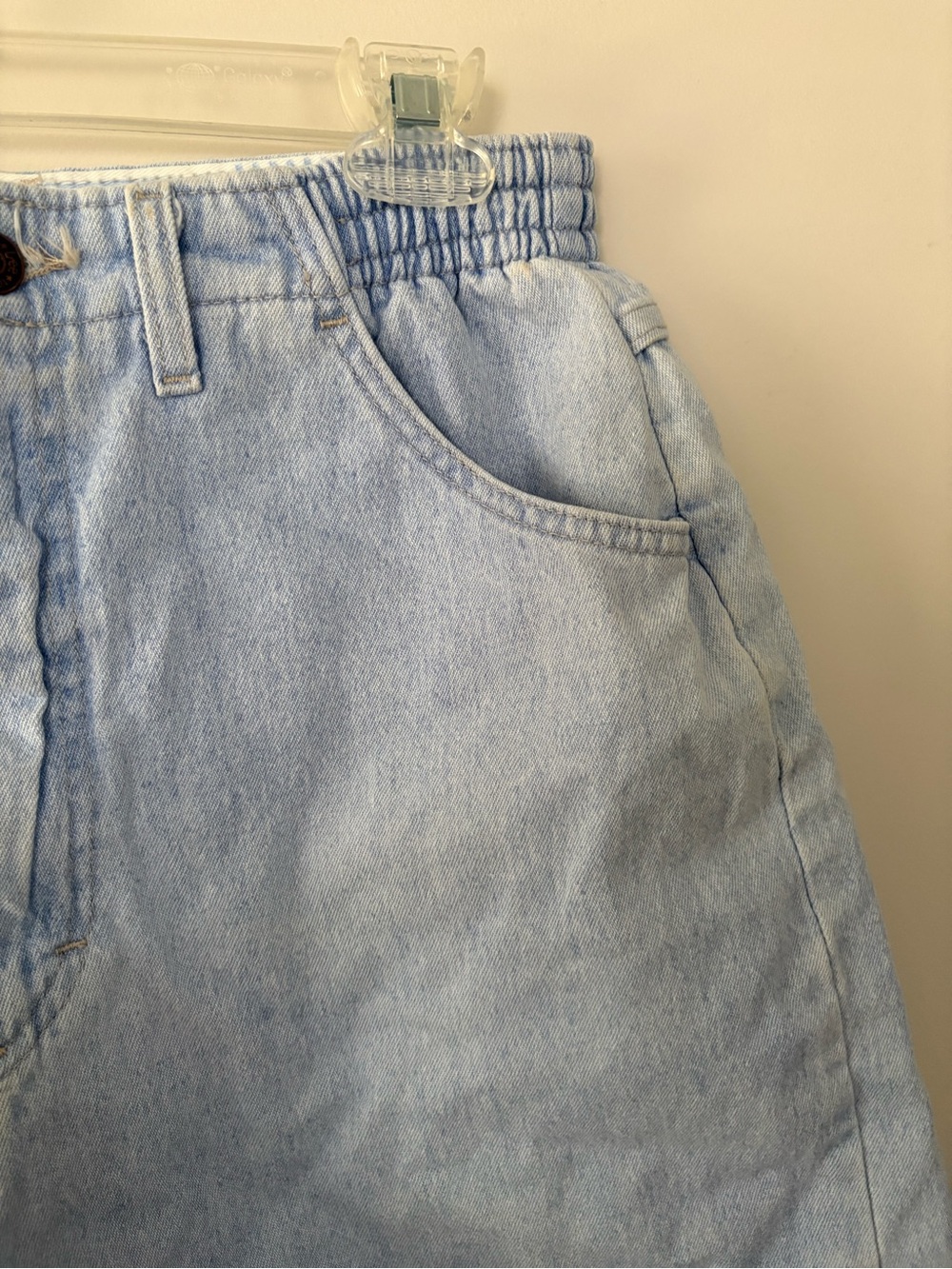 Vintage LEE Womens Shorts Mom Jean 14 Med Made USA High Rise High Waist Jorts - Picture 7 of 10